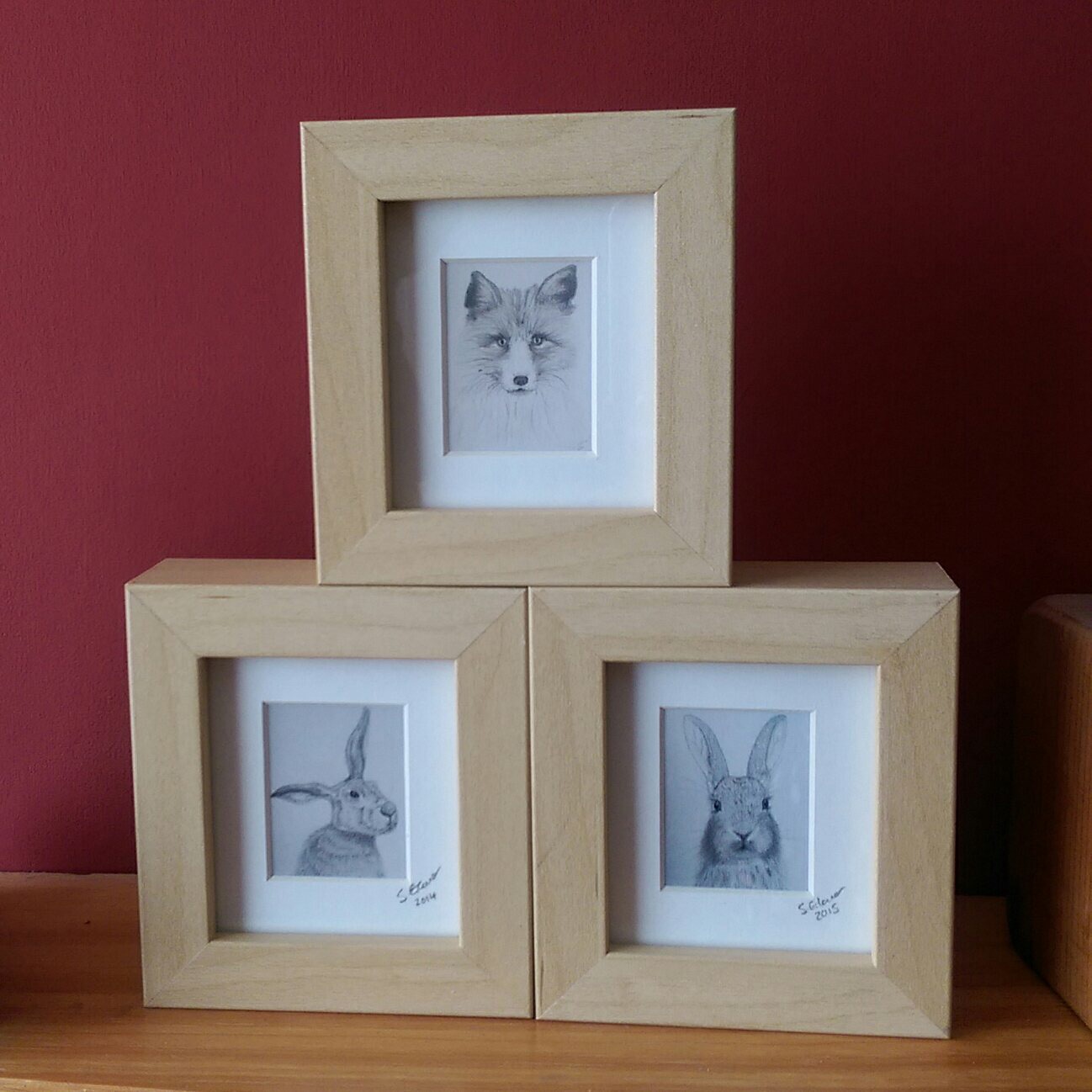 Mini Framed Rabbit Print Sarah Gee Fine Art