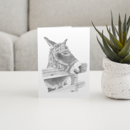 Donkey Greetings Card