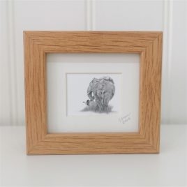 Mini Framed Elephant Print