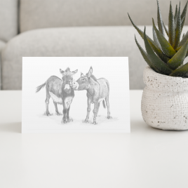 Donkeys Greetings Card